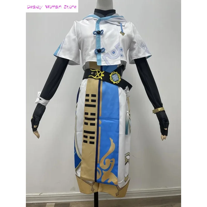 Juego de Anime Genshin Impact Chongyun uniforme traje Cosplay disfraz Chun Yun fiesta de Halloween vestido elegante para hombres y mujeres