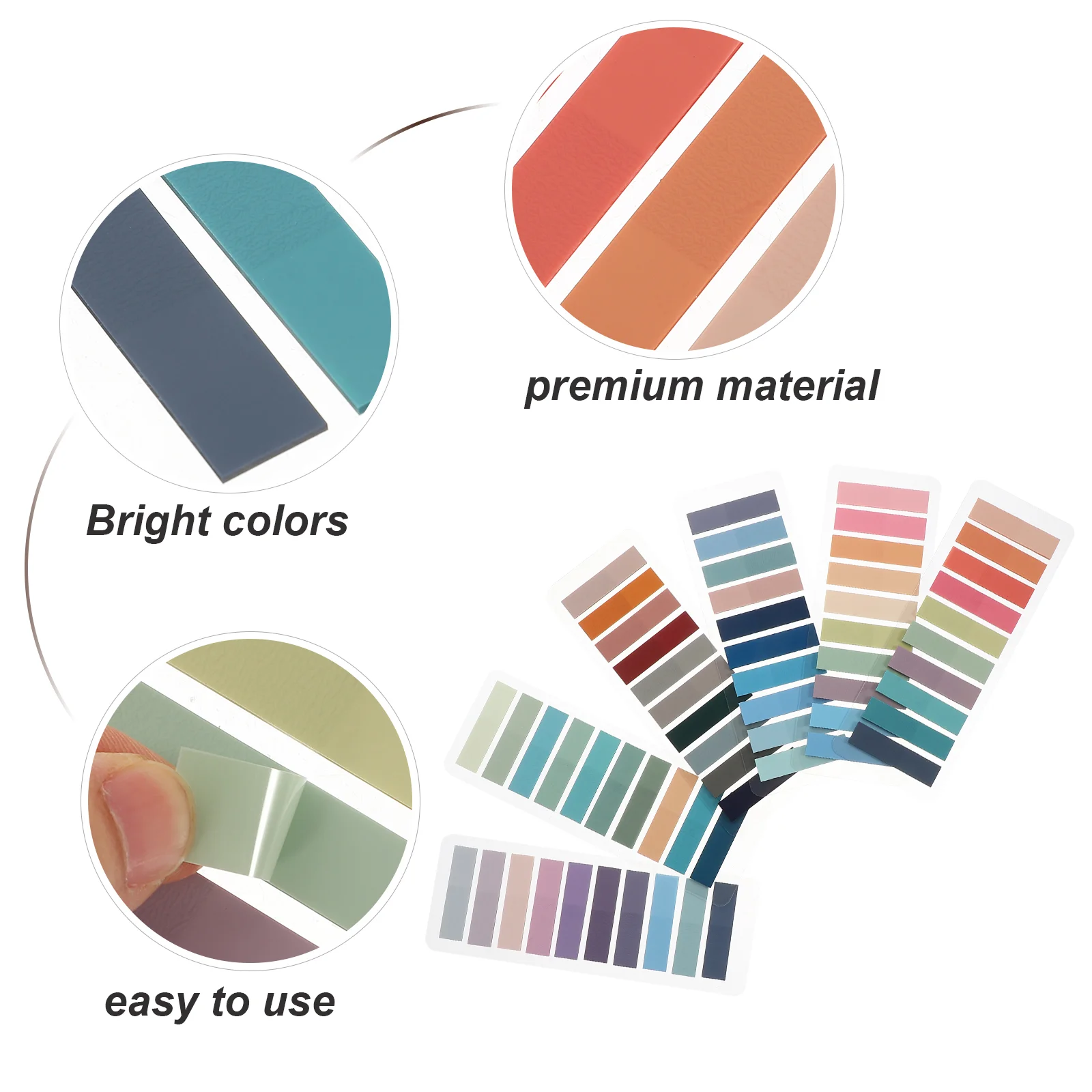 Stickers Morandi Color 60 Index Self-adhesive Portable Handwritten Label