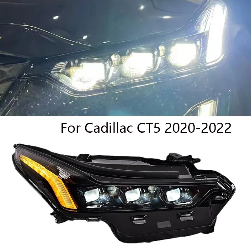 

Car Accessories LED Headlights for Cadillac CT5 Headlight 2020-2022 LED DRL Dynamic Turn Signal High Beam Projector Lens