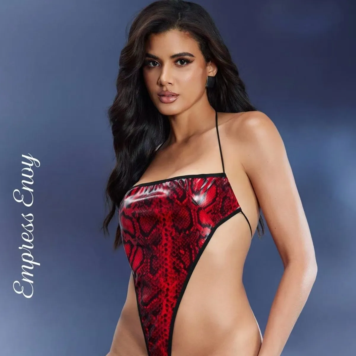 

Lady's clothing sexy snake swimsuits bathing swimming suit for women bikinis brazilian set bikini padded print push up red