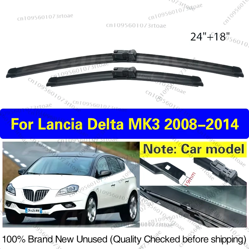 

Car Wiper Blade Front Window Windscreen Windshield Rubber Refill Wiper For Lancia Delta MK3 2008 - 2014 24"+18" Car Accessories