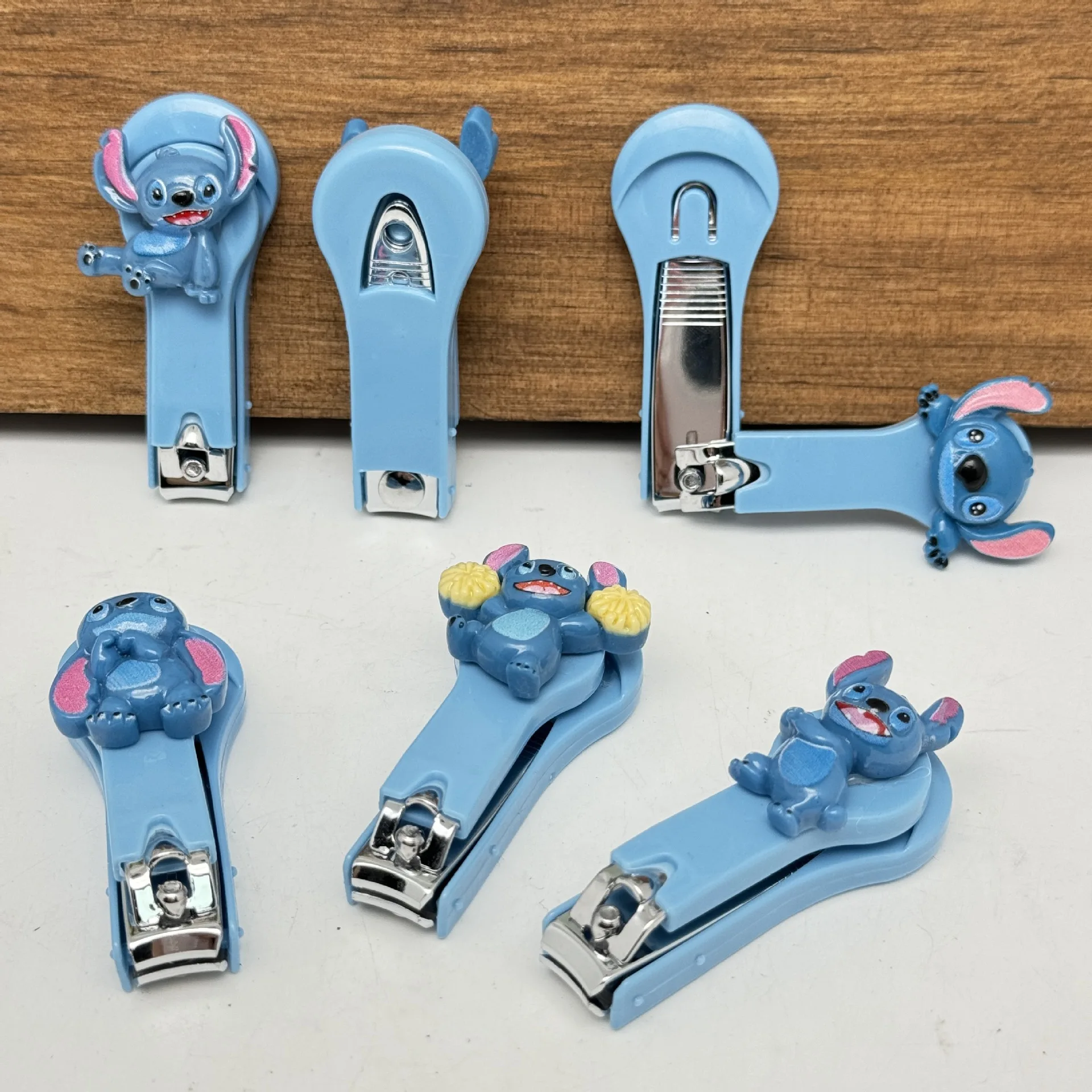 

Kawaii Stitch Children Nail Clippers Cute Cartoon Portable Mini Creative Household Stainless Steel Nail Clipper Tools 3pcs