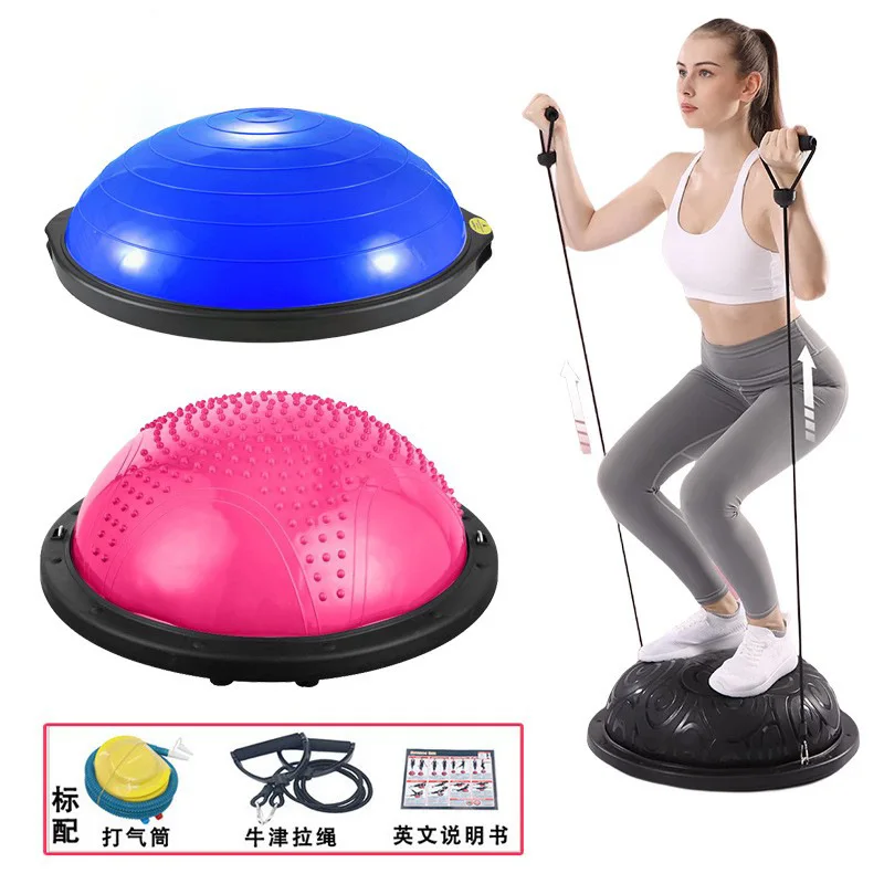 

Fitness Non-slip Half Ball 46cm Balance Training Pilates Bosuing Ball for Yoga Exercise Gym Balance Balls 1