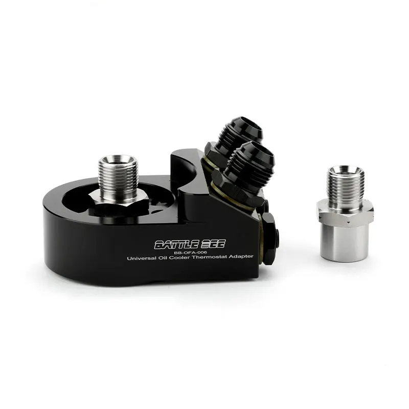 

Thermostat Sensor Sandwich Plate Connector 45 Degree Elevation Universal Oil Cooler Kit Adapter M20x1.5