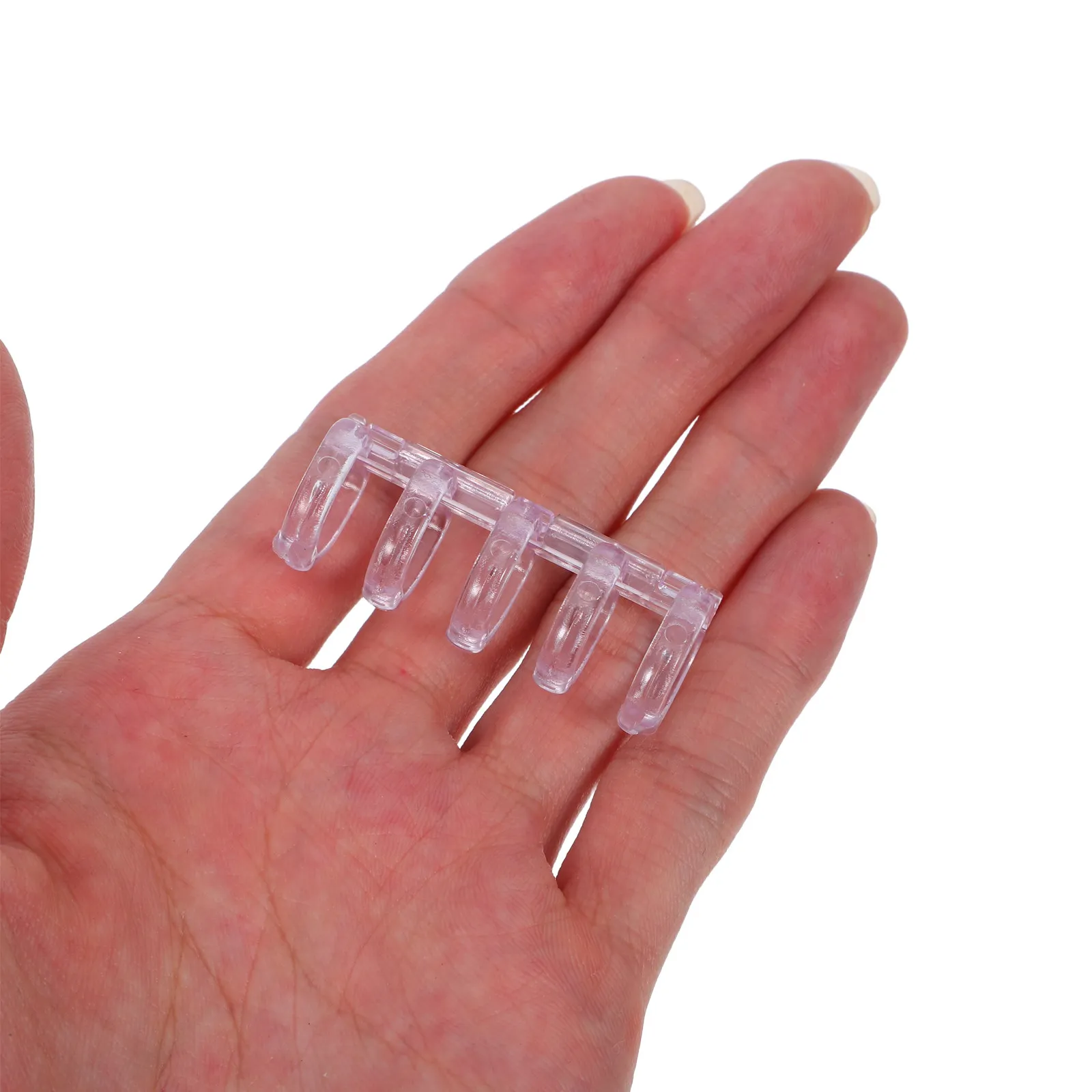 100個入り-透明プラスチック製-5穴リング-バインダーリング-開閉可能なミニリング-インデックスカード、ノート、プランナー、学校用品に