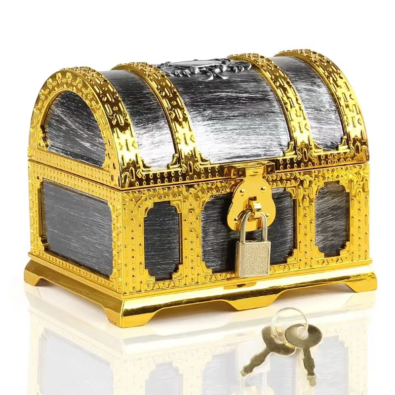 Zabawki meblowe Piracka skrzynka skarbów Antyczne przedmioty kolekcjonerskie Jinbao Plastikowe zabawki Interakcja rodziców i dzieci Udawaj, że bawisz się Hobby