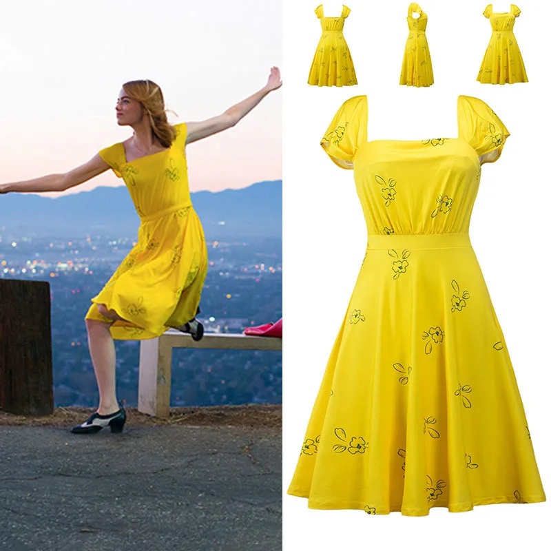 Giallo elegante donna bellezza donna abiti lunghi da festa stile estivo abiti da donna costumi