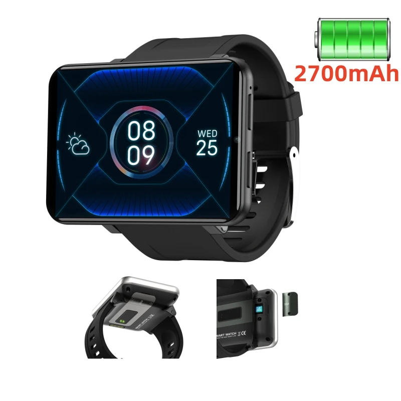 

Смарт-часы DM100, 4G, экран 2,86 дюйма, Android 7,1, OS-телефон, 3 ГБ, 32 ГБ, камера 5 Мп, Ips-экран 480*640, аккумулятор 2700 мАч, Смарт-часы