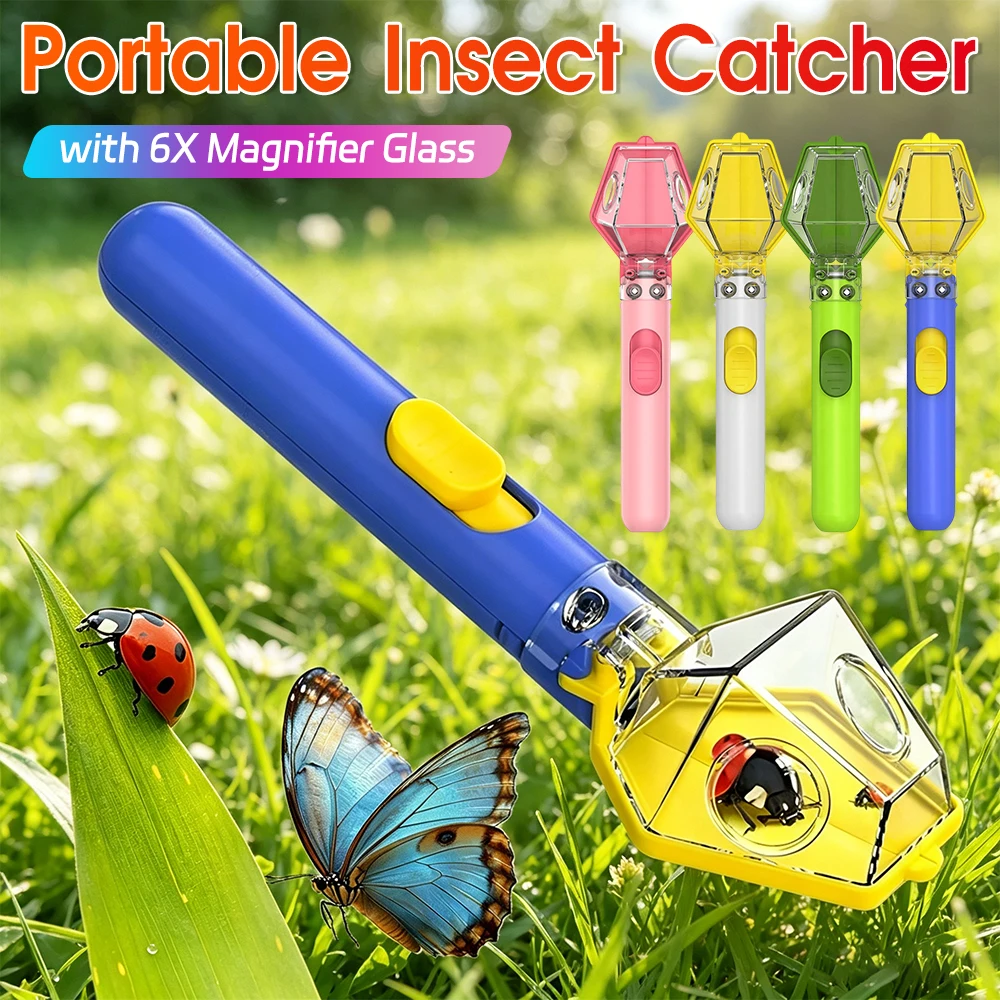 Kids Handheld Bug Catcher Safe Release Mechanism Outdoor Insect Exploration Grabber for Outdoor Nature Educational Exploration
