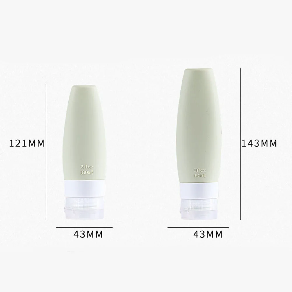 4pcs Silicone Subpackaging Bottles 60Ml Empty Refillable Portable Storage Containers For Lotion Liquid Travel Outdoor
