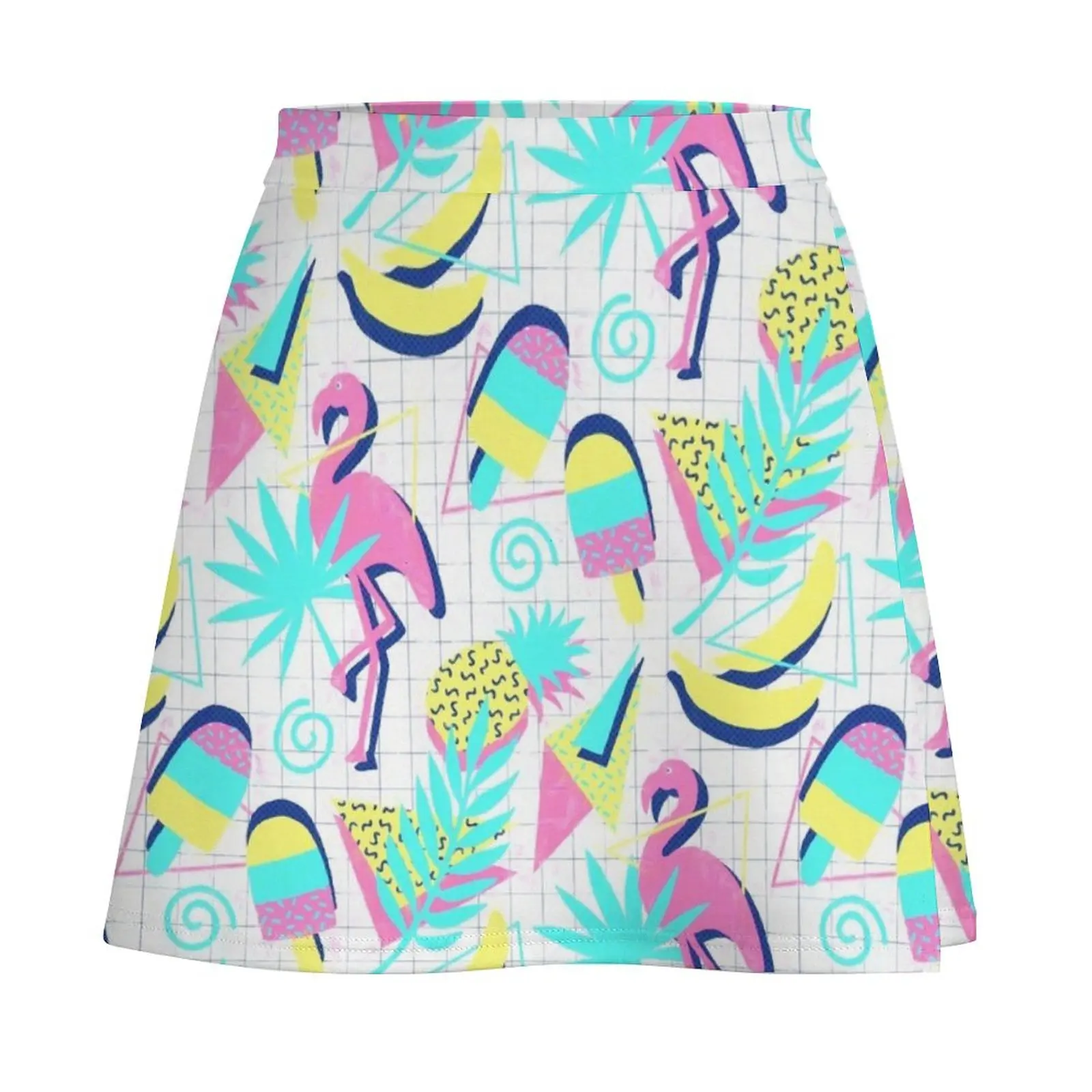 80s Flashback Tropical Fun Mini Skirt skorts dla kobiet kpop luksusowe spódnice damskie