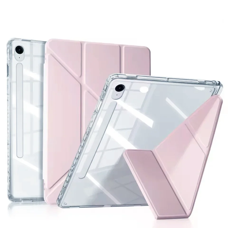 

Y-fold Stand Tablet Case For Samsung Tab S10 S9 S8 Plus S7 FE A9 A8 Cover Hard HD Clear Shockproof Cases 11 12.4 inch