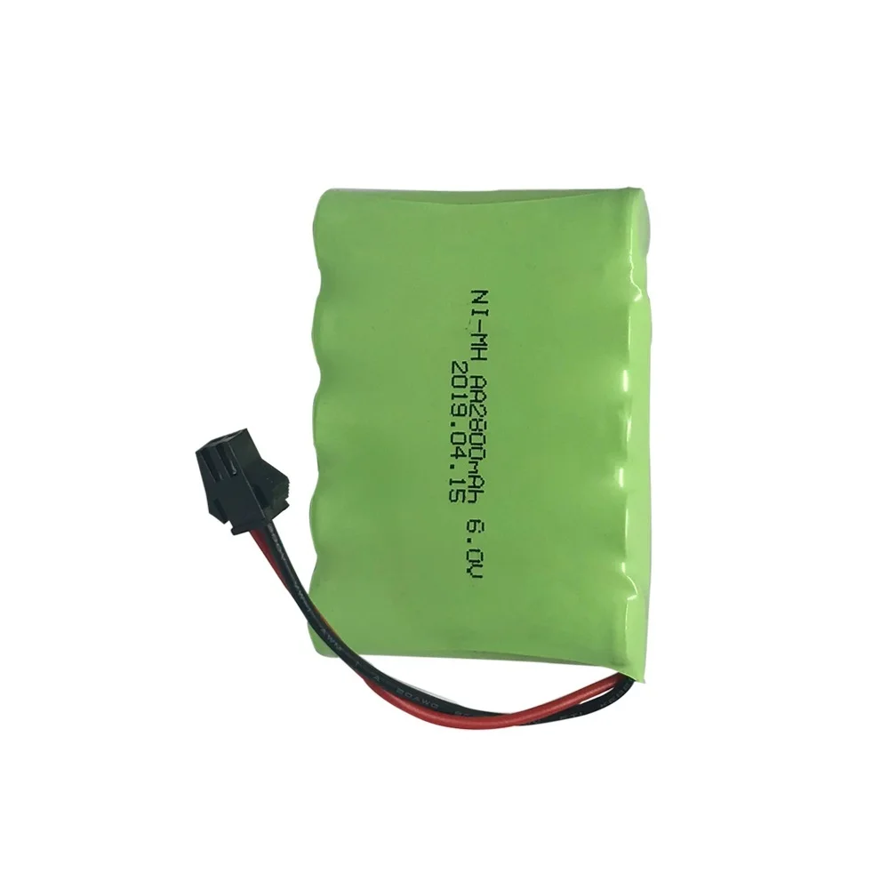 Batterie NIMH AA haute capacité 6V 2800mah pour jouets électriques, voiture RC, camion RC, bateau RC, prise JST, livraison gratuite