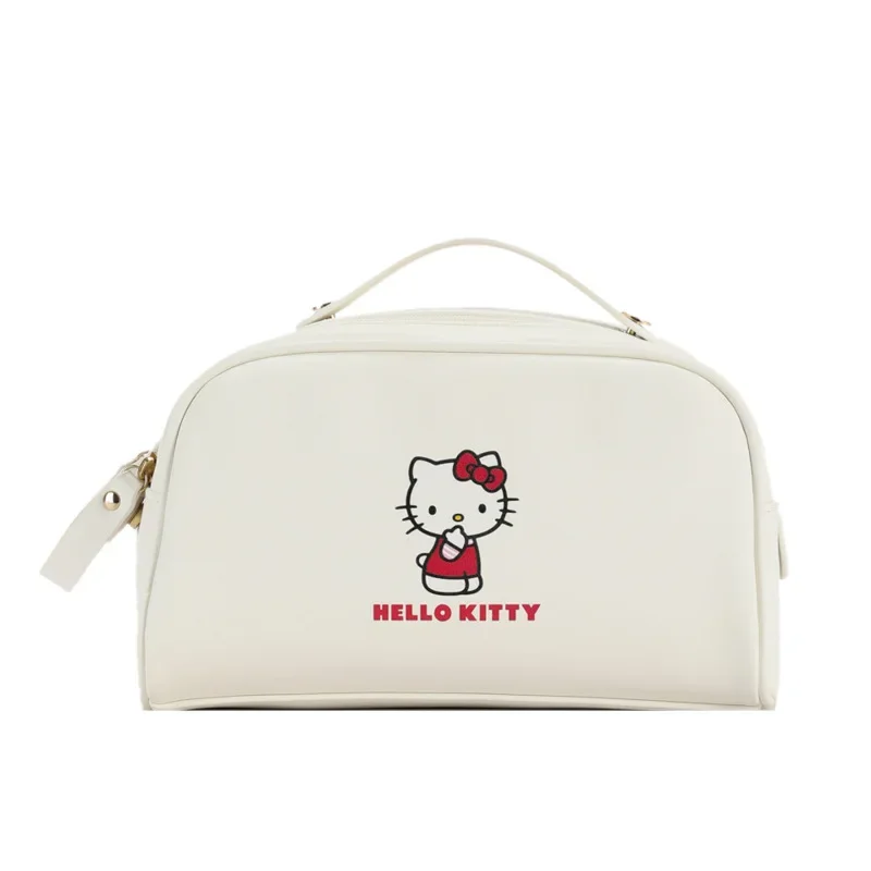 Cartoon Hello Kitty PU Cosmetic Bag Sanrio Portable Mommy Bag Lunch Box Oxford Storage Cases Kuromi Purse Kawaii Makeup Pouch