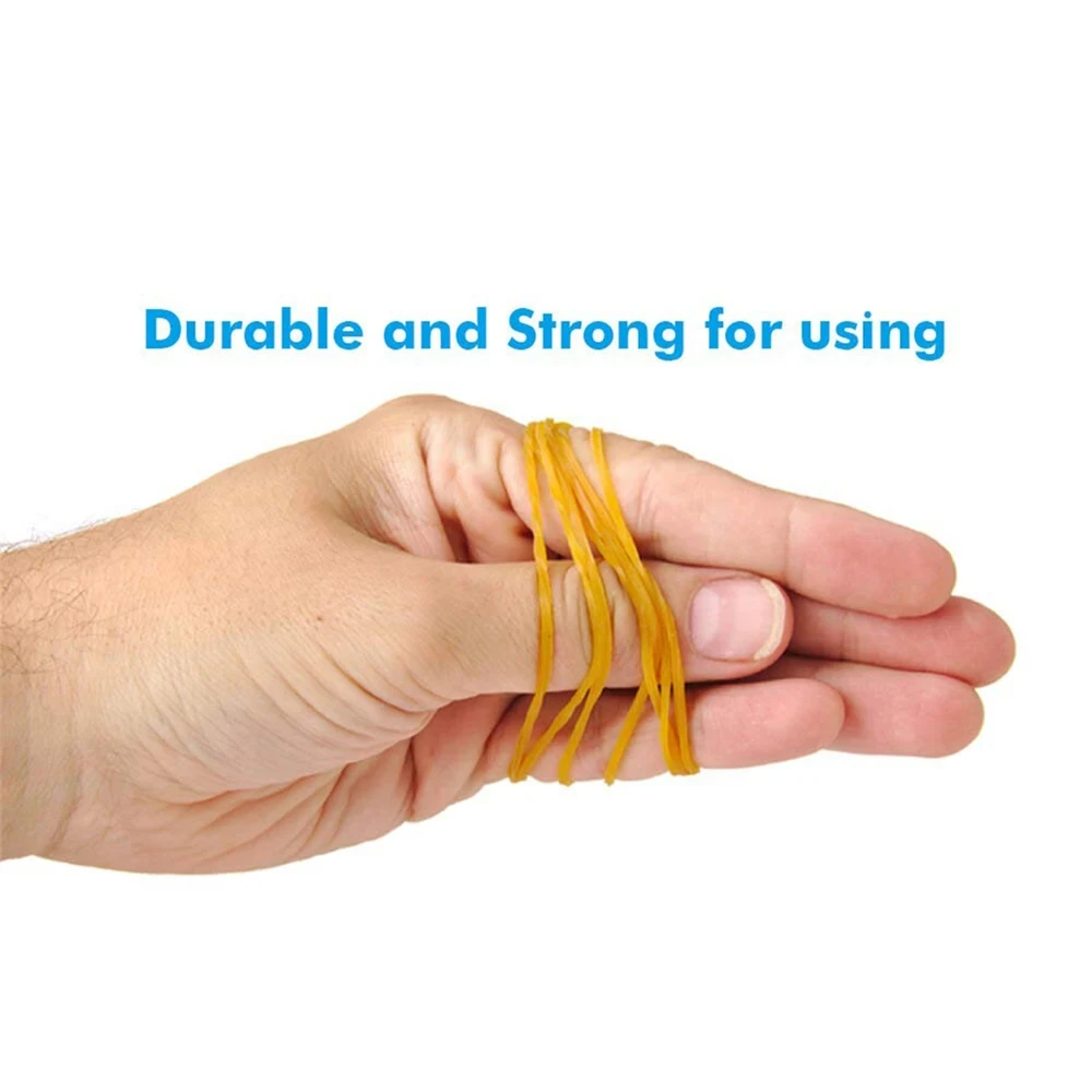 100PCS/Lot Colorful Yellow Elastic Rubber Bands School Office Home Industrial Ring Stretchable Paper Package Holder Rubber Band