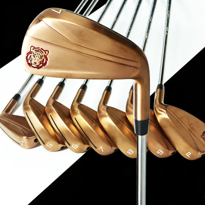 Golf Clubs Men Rose Gold HNM/IURA Golf Irons Hollow Ball Head Irons Set Steel Shaft or  and Golf Grips 4-9 P R/S Flex