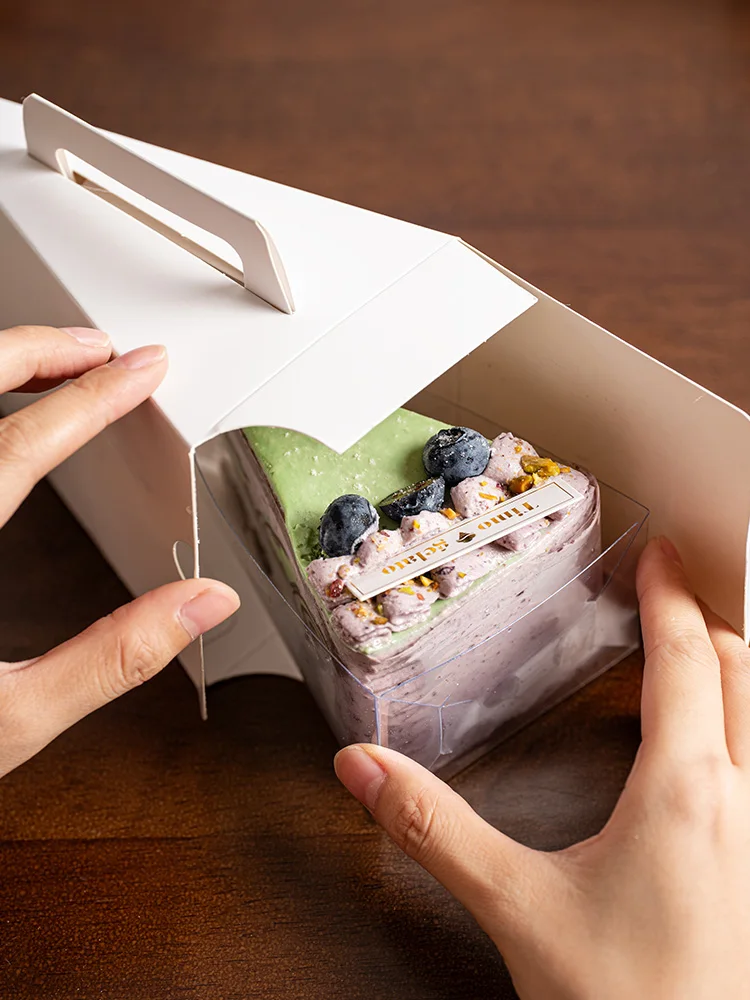 三角形ケーキボックス-スライス-ベーキング包装-デザート-ベーカリー-紙箱-カスタマイズ可能-キッチン調理器具-家庭用および学校用