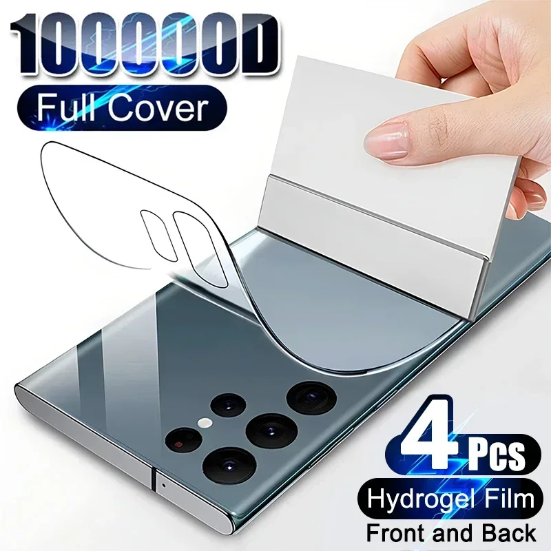 

4pcs Clear Back Hydrogel Film for Samsung Galaxy A50S A51 4G A52S A53 A54 A55 A56 A57 A70S A71 A72 A73 Screen Protector Film