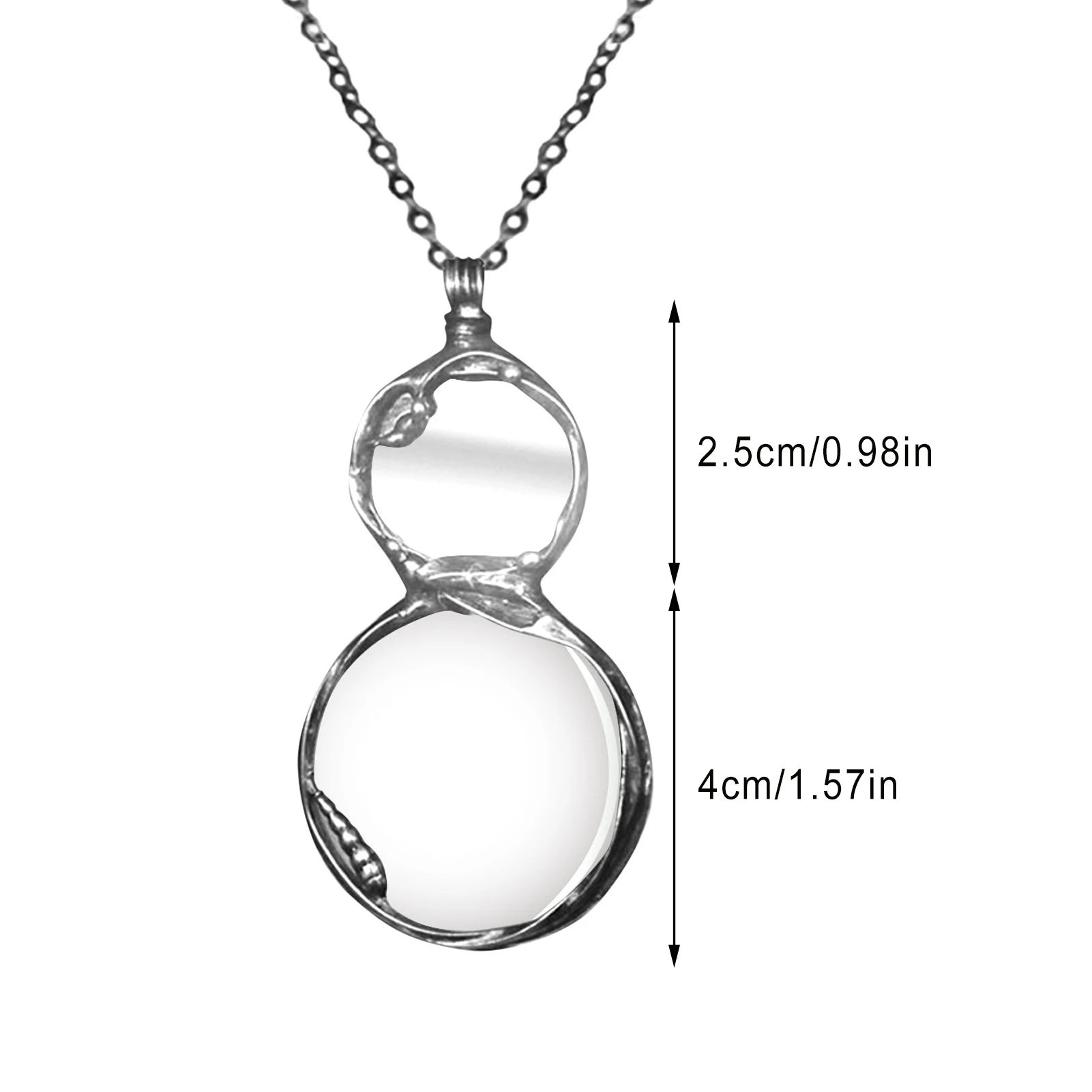 Gourd Necklace Magnifier Necklace Magnifier Pendant Glass Lens Portable Pocket Reading Loupe Light Weight Magnifier Monocle Lens