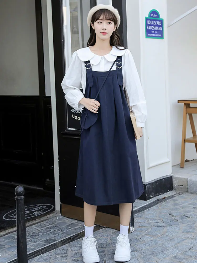 Kawaii Dress Women Clothing Sweet Girlish Gentle French Aesthetics Baggy All-match Girls Vintage Trendy Elegant Vestidos Autumn