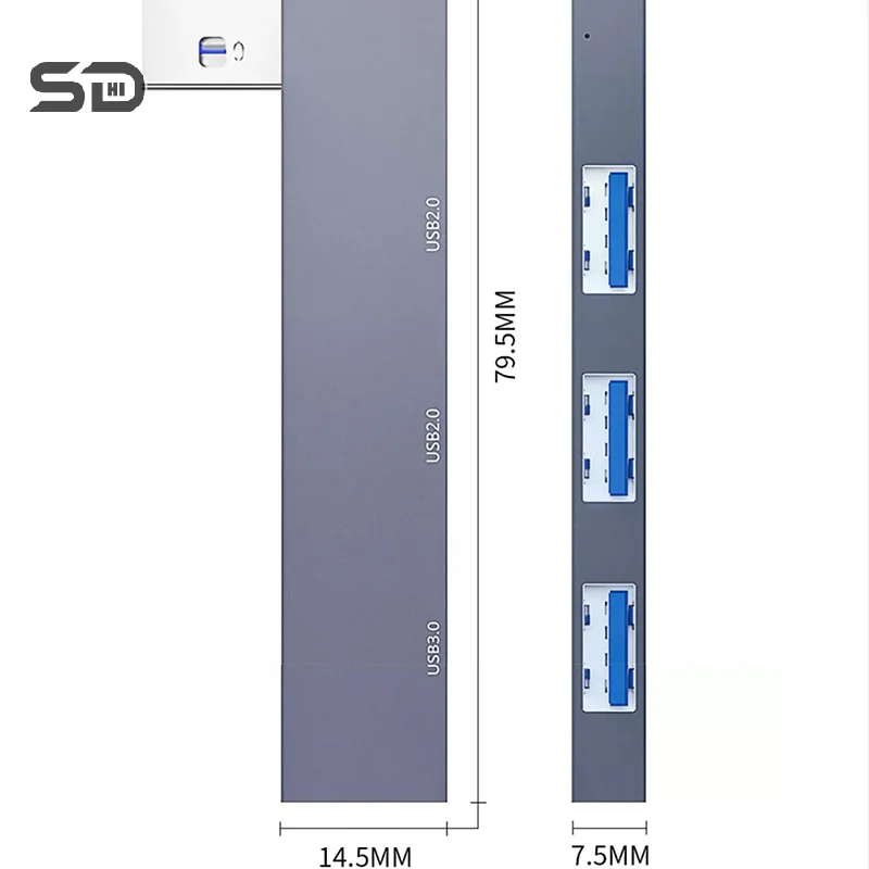 PC 컴퓨터 노트북, USB C타입 허브, OTG, USB 3.0, C타입 3.0, USB 분배기 허브, 속도 5.0Gbps, 3 포트, 3 in 1, 신제품