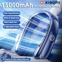 Xiaomi15000mah Portable Neck Fan Smart Digital Display Power Ventilador USB Rechargeable Outdoors Bladeless Silent Cool Neck Fan