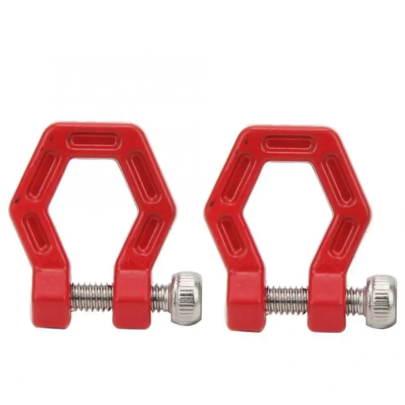 Metal Bumper D-ring Red Tow Hook 2Pcs for 1/10 RC Crawler Car  TRX-4 Axial SCX10 90046 Upgrade Parts