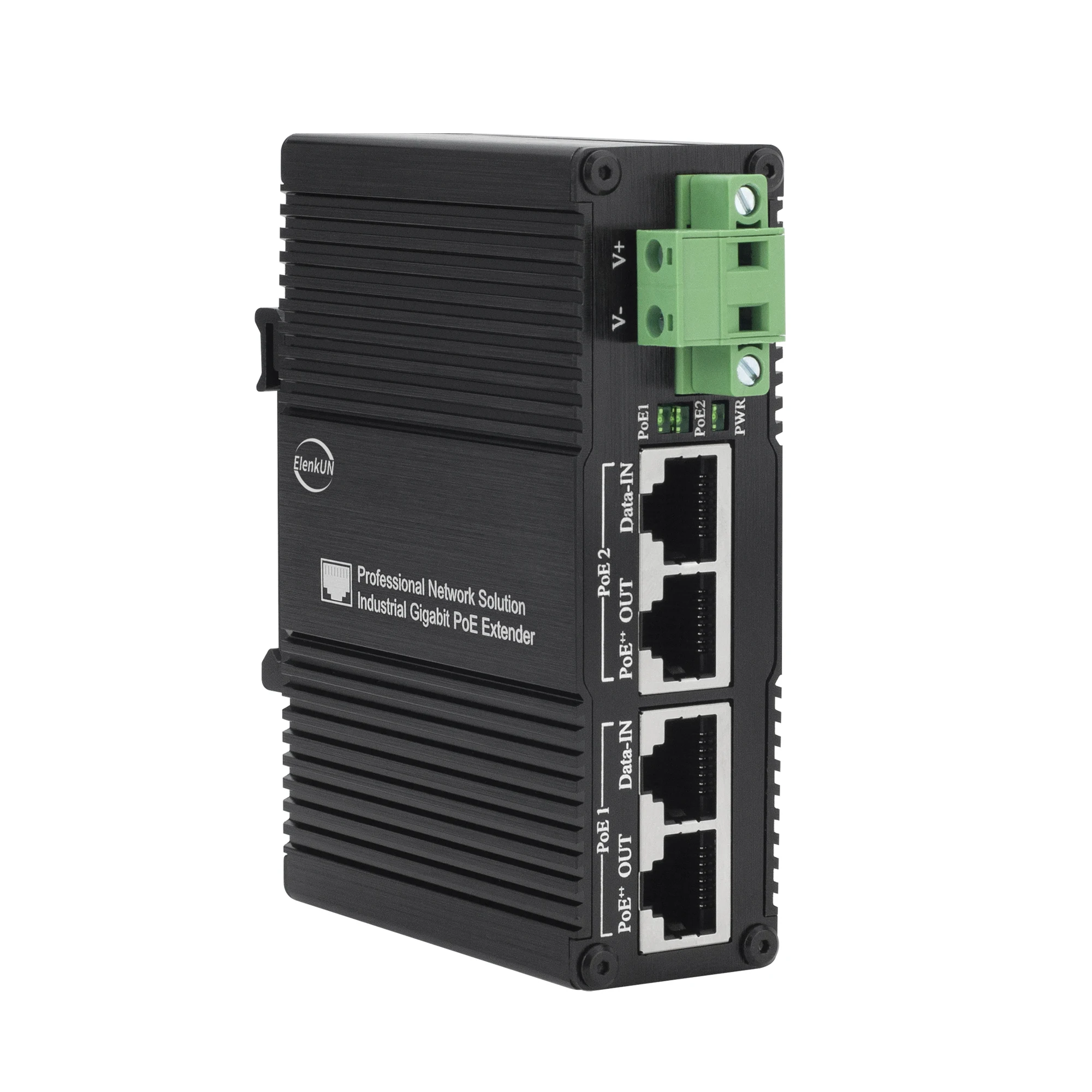 

Industrial 2-Port Gigabit PoE Injector 30W/60W/95W PoE Ethernet Adapter DIN Rail Mount Power over Ethernet IEEE 802.3af/at/bt
