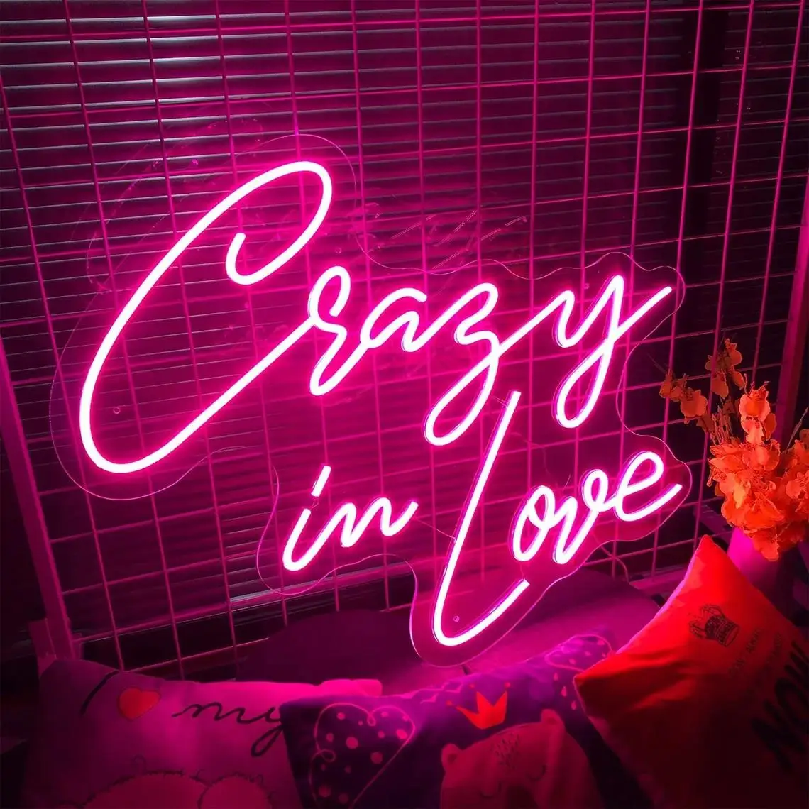 Crazy In Love Neon Sign Wedding Decor Neon Light Custom Led Sign Bridal Shower Engagement Party Light Wall Hanging Hand Crafted