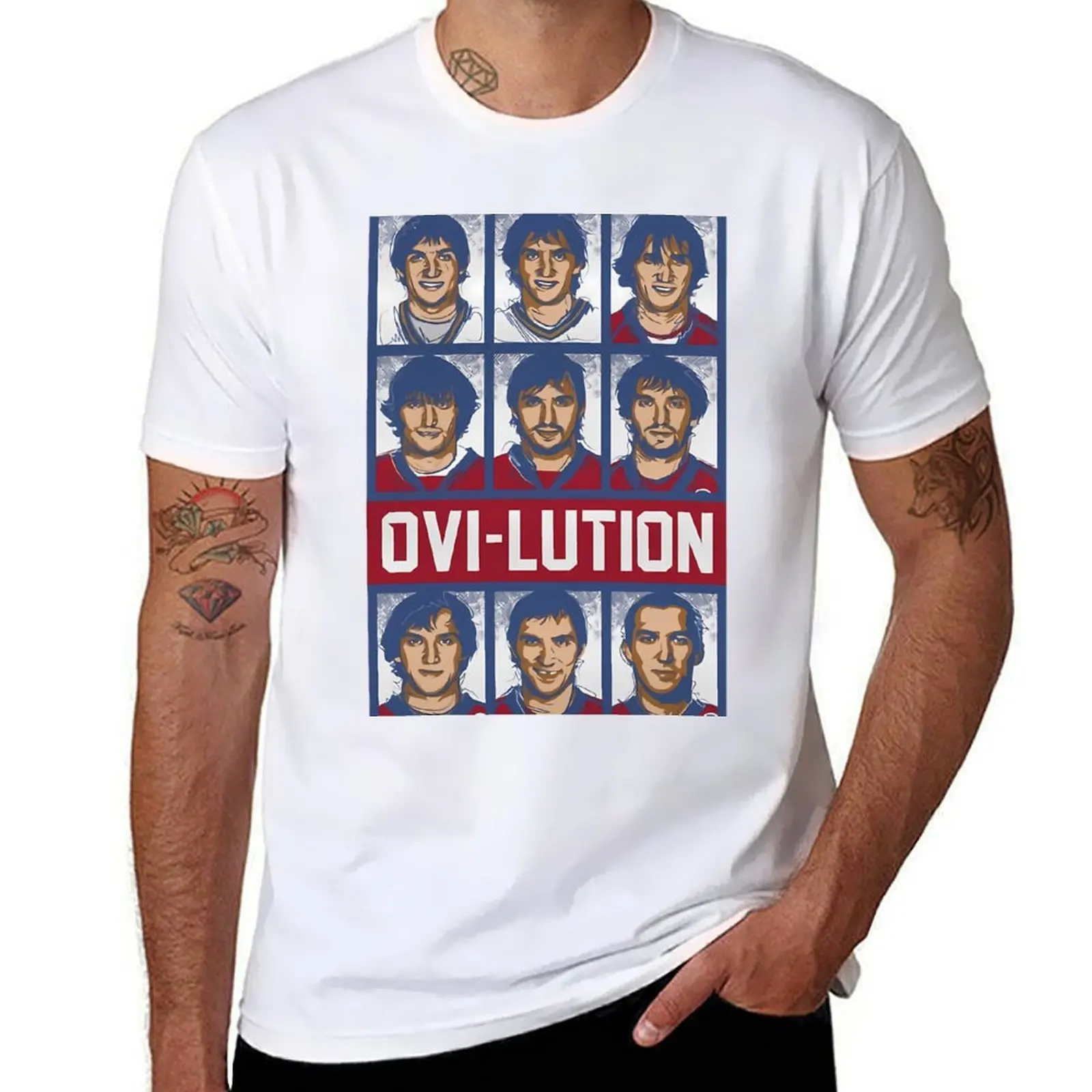 

Alex Ovechkin Ovi-lution T-Shirt men t shirt cotton 100% t shirt for man 100 percent cotton T-Shirt