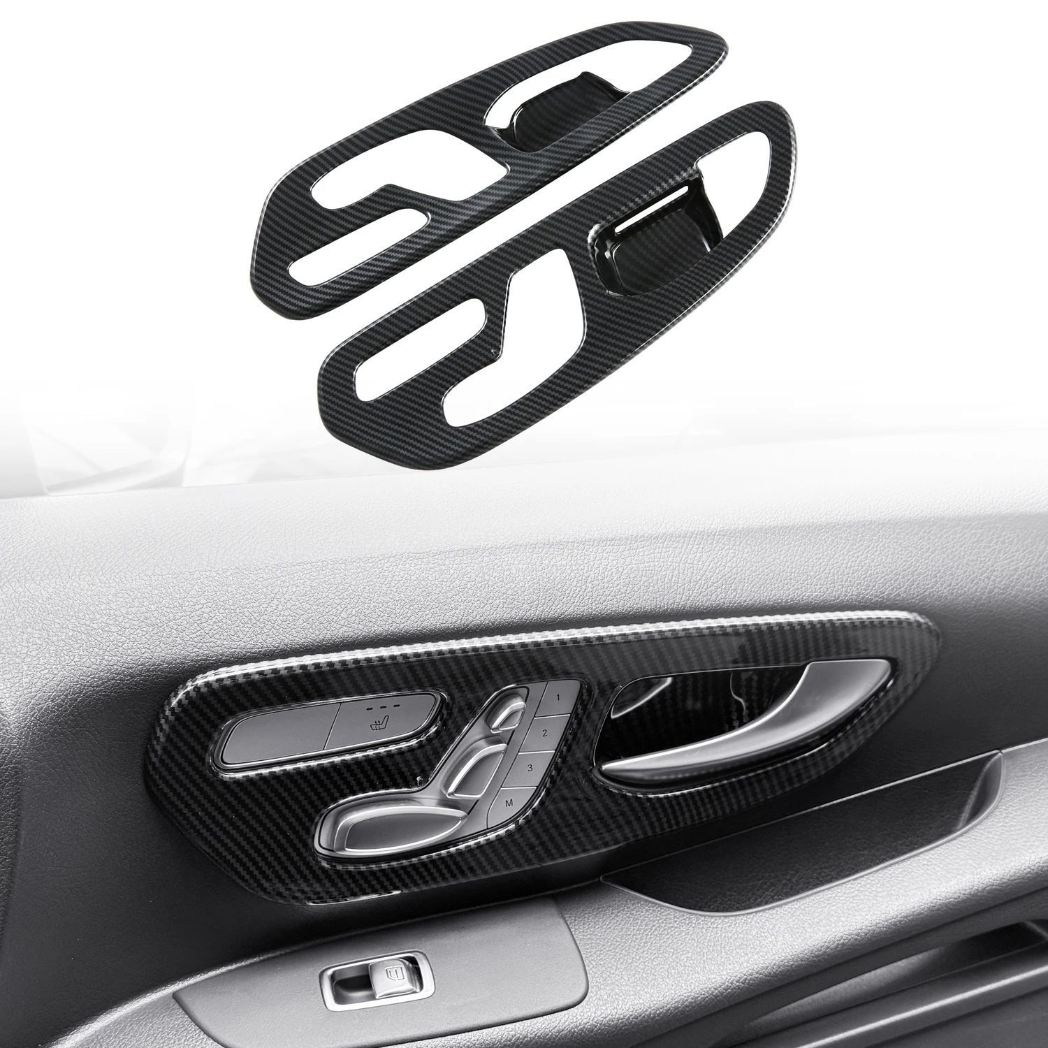 Fit for Mercedes-Benz Vito 2024 2025 Interior Door Handles Cover Trim 2pcs (fit passenger side with electric adjust)