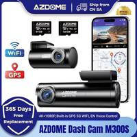 AZDOME M300S Dash Cam 4K+1080P Car Rear Camera Dash Cam 800MP Lens Built-in GPS WIFI Car DVR Voice Control Night Vision 후방카메라