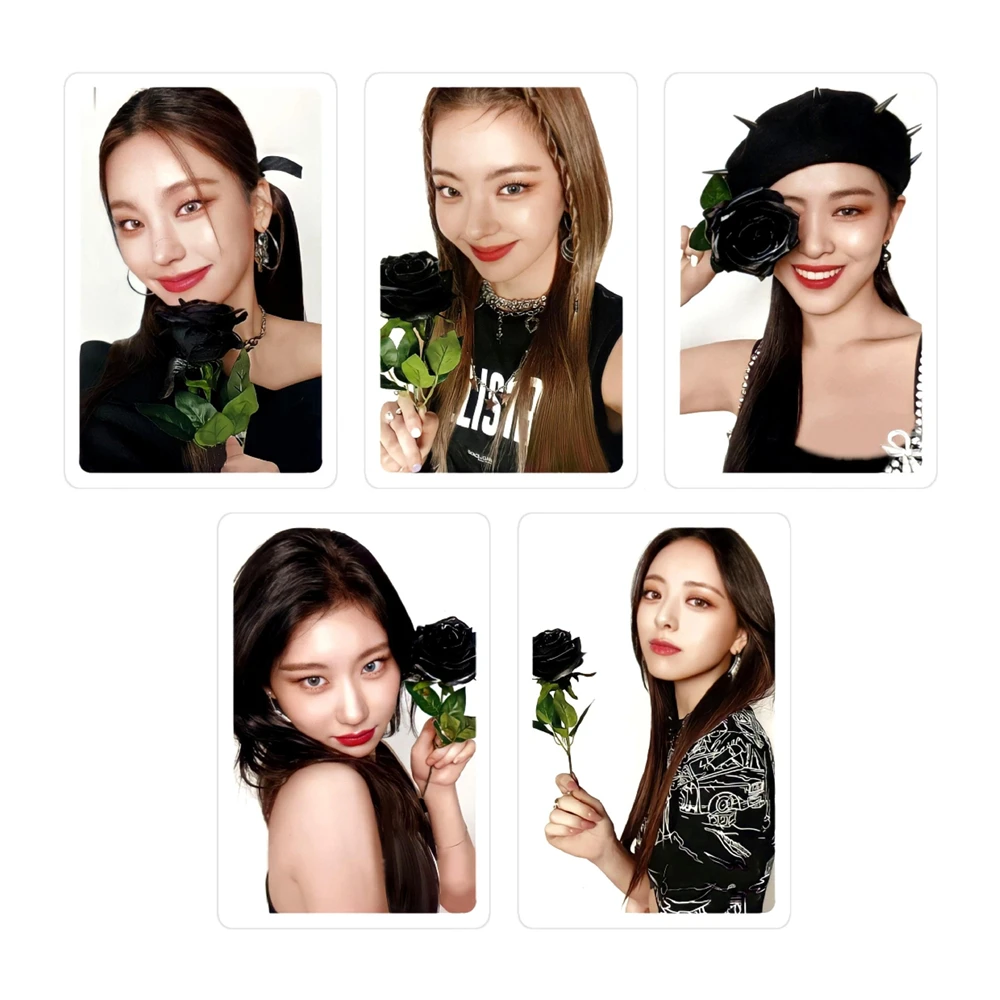 5 pz/set KPOP ITZY LOMO Cards Blah Blah Album Photocard Yeji Lia Ryujin Yuna Double face cartolina Fans Collection Gift G70