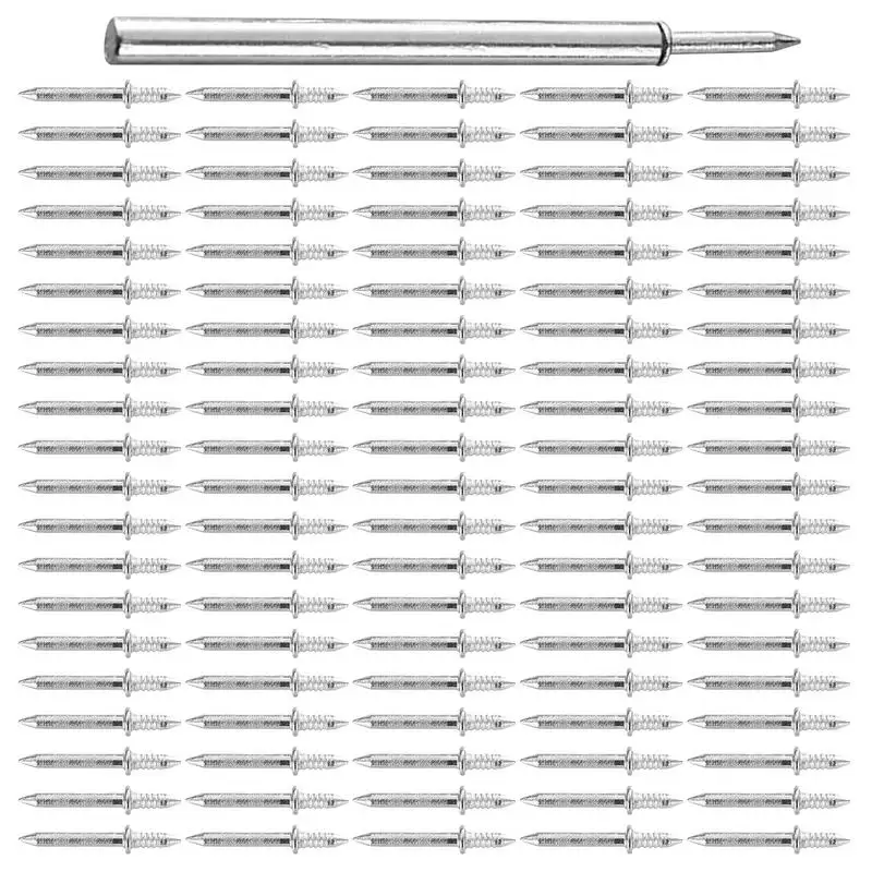 Двусторонние плинтусы, многофункциональные бесшовные гвозди из углеродистой стали, 100 шт., устойчивые к ржавчине бесшовные гвозди для украшения дома