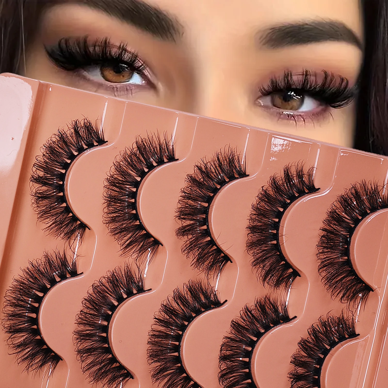 5 paar dikke en dramatische valse wimpers, geschikt voor feesten en feesten, herbruikbare dikke wimpers