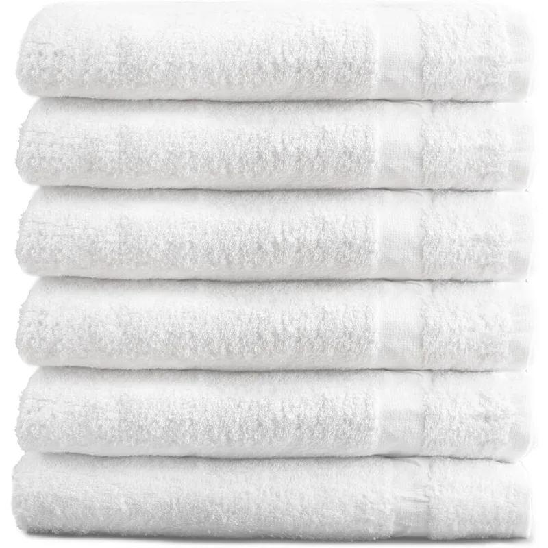 100% Cotton Bath Towel Set of 6 for Bathroom, Small Bath Towels 24 X 50 inches, Bulk Bath Towels Pack for Home