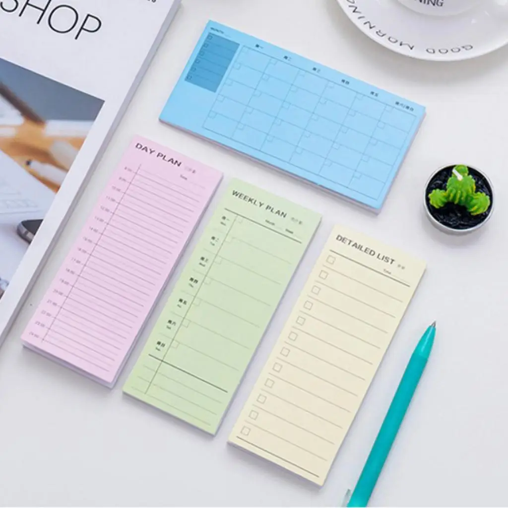 2-4pack Weekly Daily Planning Pad Tear Off To Do Pad Sticky Notes Day Plan