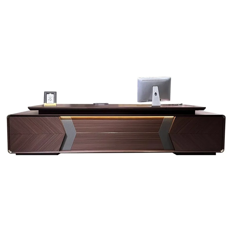 

Элитный стол руководителя, большой представительский стол, простой современный офисный стол для руководителя/директора.