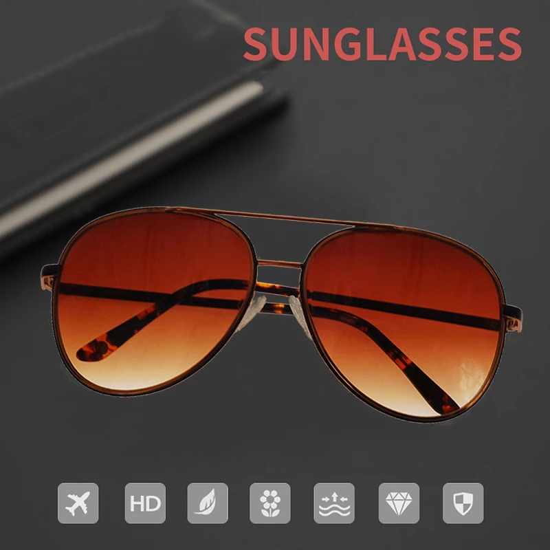 

REAL Classic Men SunGlasses PC Lense Metal Sun Glasses Anti-reflective Eyewear Driver's Glasses SG0772