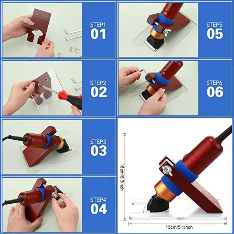 Electric Carpet Carving Tool, Carpet Trimmer, Gun Carver, Tuft Clipper, Shearing Guide, Rug Carver