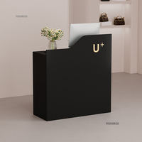 Modern Simple Office Reception Desks Clothing Store Front Desk Cashier Small Bar Table Beauty Salon Reception Desk Counter