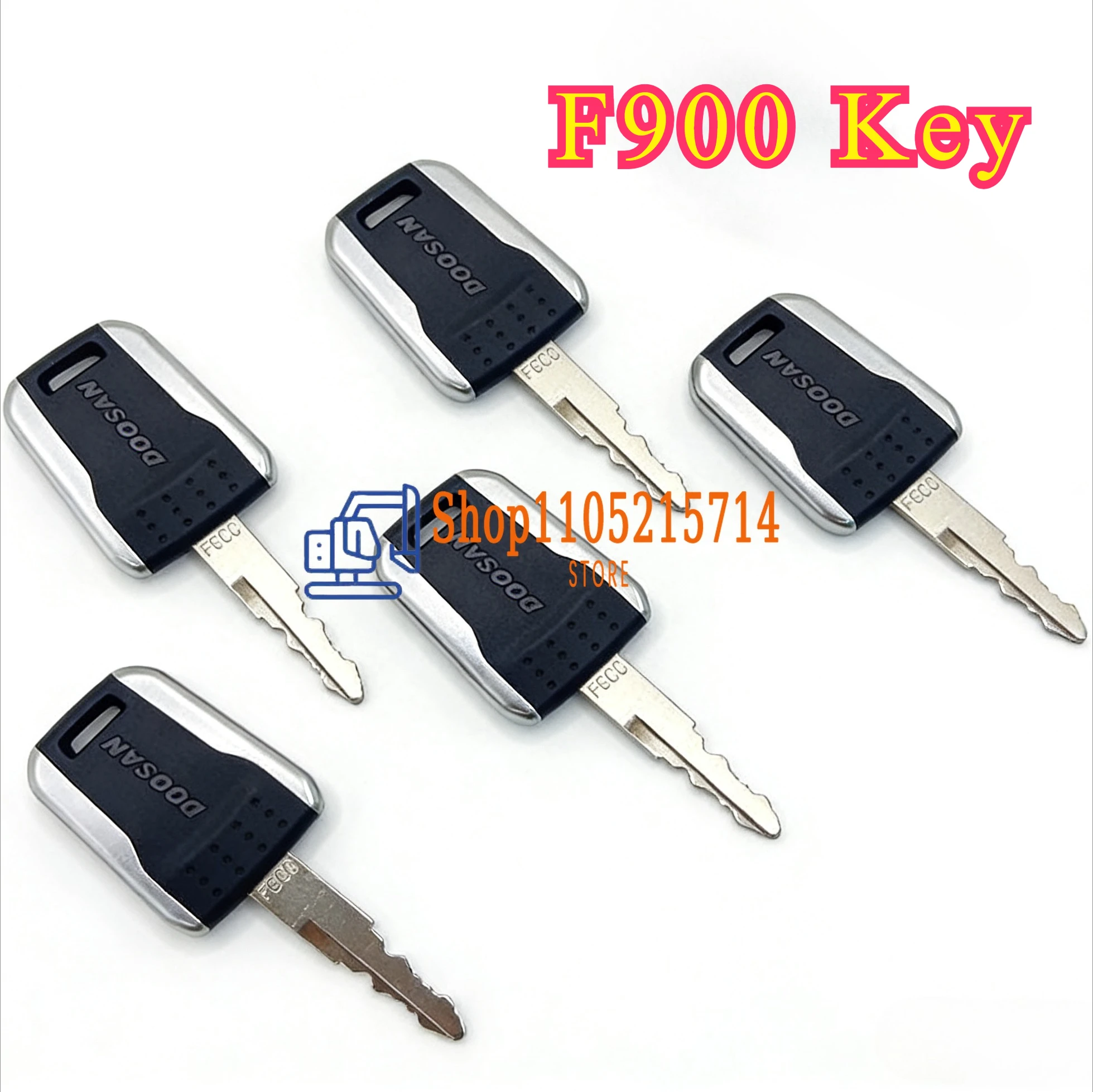 2/5 PCS F900 Key New Old Type for Deawoo Doosan Terex Excavator Heavy Equipment Ignition Start Switch Door Lock Fit E80