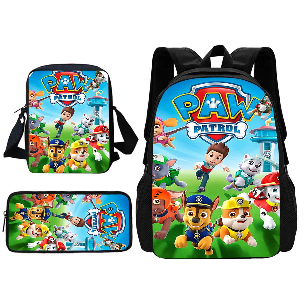 Cute Cartoon Movie Child School zaino con spalla P-patronds Bag borse a matita P-PawS School Bags for Boys Girls Best Gift