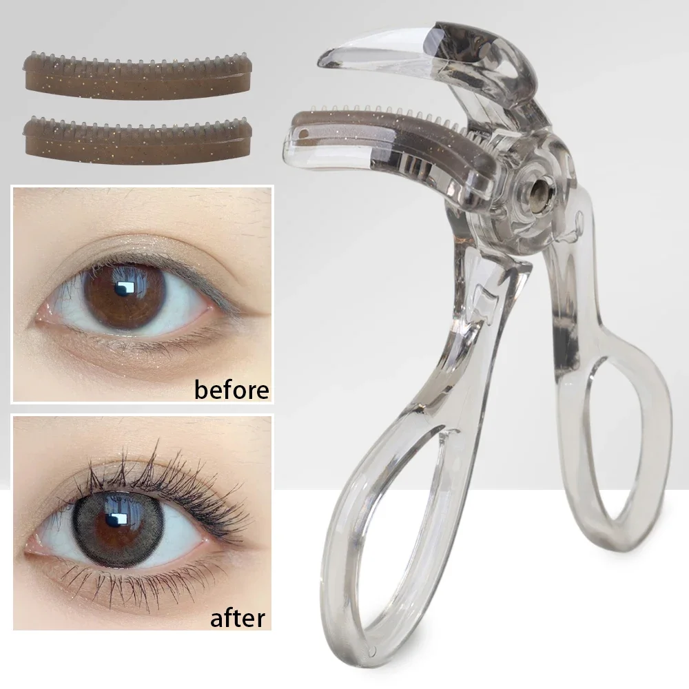 Silicone Wide-angle Eyelash Curler Free Portable Sunflower Eyelash Curler Eyelash Curler Three-dimensional Natural Novice Eyelid