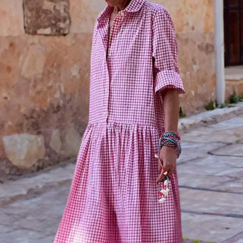 Mono a cuadros para mujer, mono de pierna ancha de primavera, mono de manga larga holgado de cuerpo completo, piernas anchas a la moda