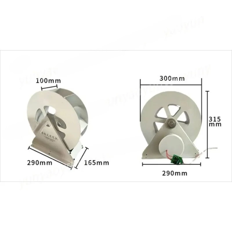 Water Turbine Generator Waterwheel Hydroelectric Generator Low-speed Disc-type Power Generation, Outdoor Wind and Water Wheel