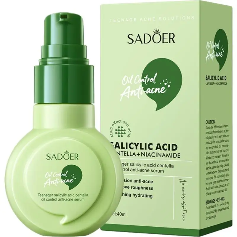 Salicylic Acid Centella Serum 30ml Oil Control Anti-Acne Pore Refining Soothing Redness Hydrating Face Essence Hot Sale
