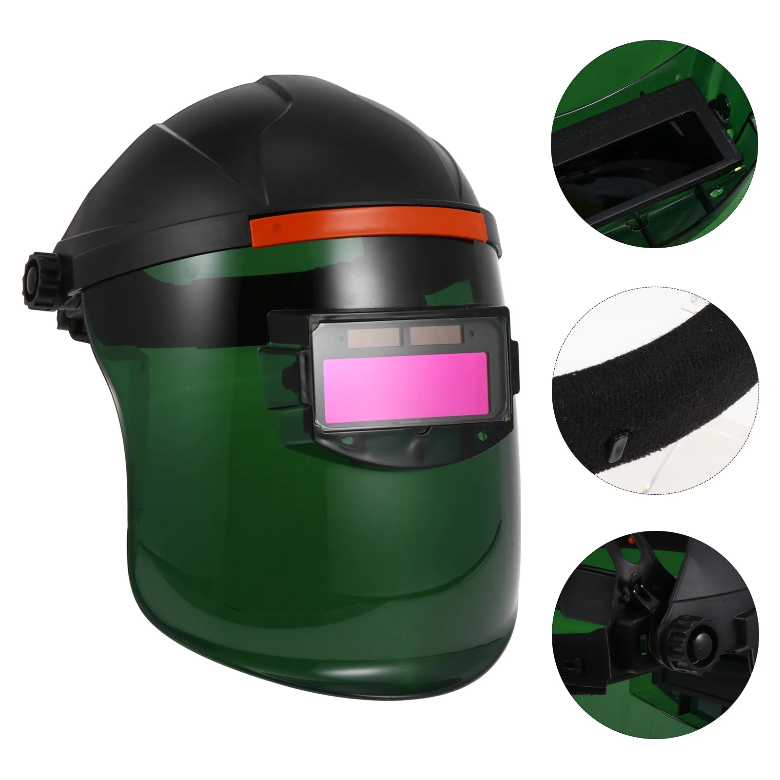 

Auto Darkening Welding Mask Solar Rechargeable Flame Retardant High Strength Safety Hood Argon Arc Welding Cap