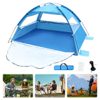 Easy Setup Beach Shade Tent for 2-3 Person Sun Shelter with 3 Mesh Windows Beach Canopy for Outdoor Camping Fishing