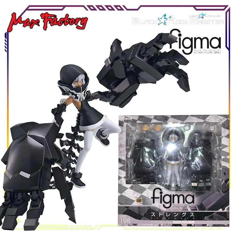 Max Factory Original Figma Series 234 Black Rock Shooter Battle Wheel Fairy TV Animated Edition Anime Action Figure Model Toys